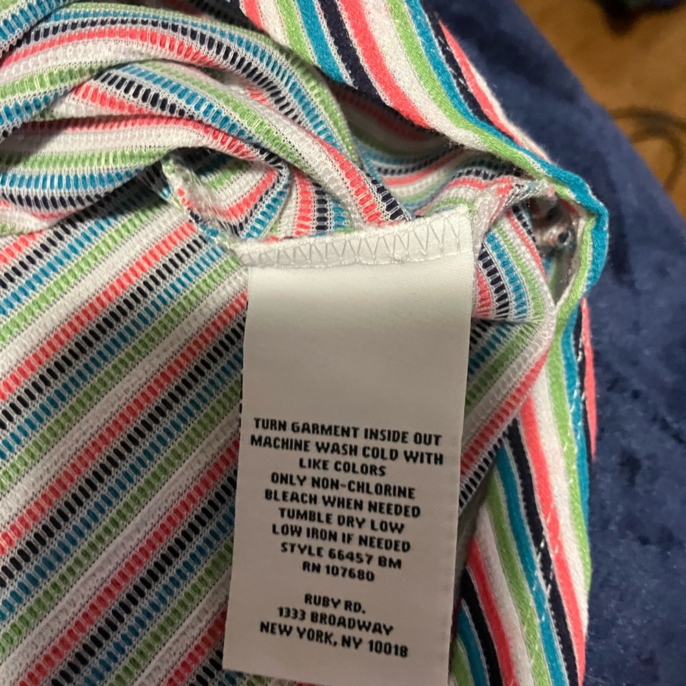 Ruby Rd. Colorful Striped Short Sleeve Top - Picture 4 of 11